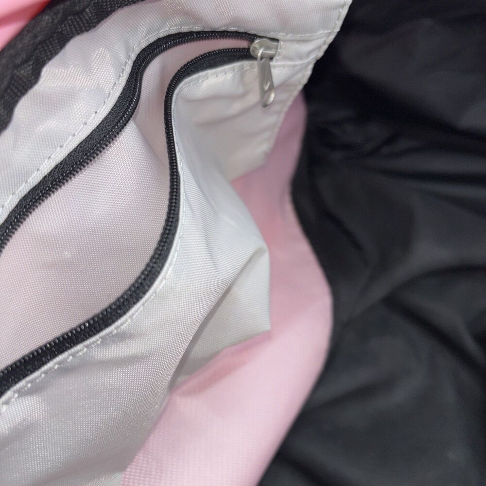 Nike Woman Pink Duffle Bag Black Strap Active Gym Travel 22" L x`12"W x12" H - Picture 15 of 16